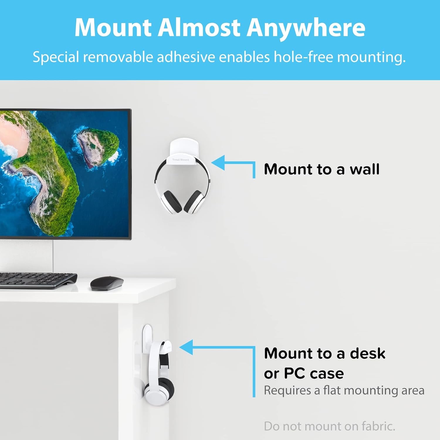 Headphone Hanger Removable Adhesive